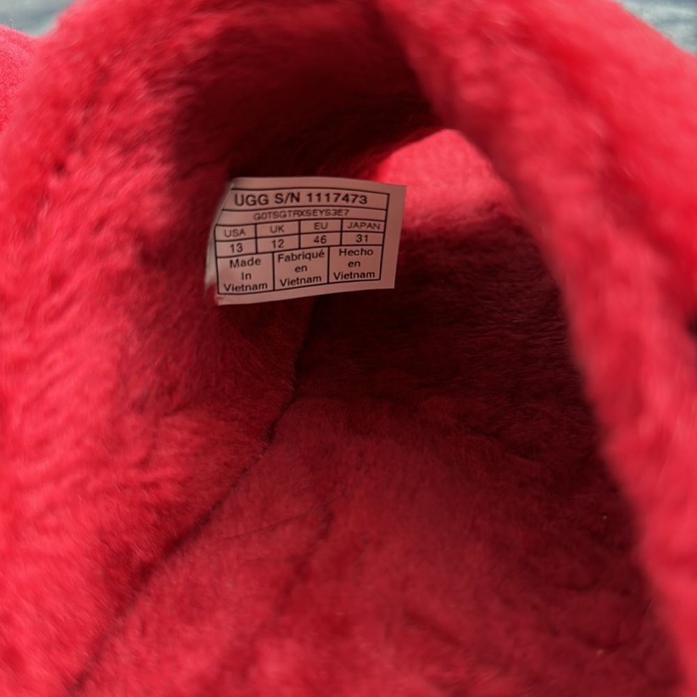 Menus Ugg Slides Red Size 13 Worn Once - image 6